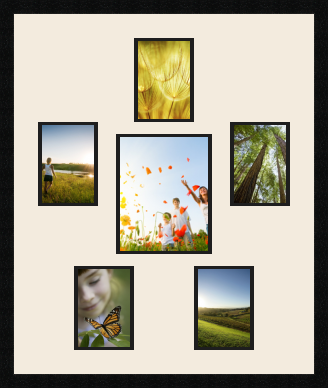 passe partout  5 - 13x18 and 1 - 20x25 photos