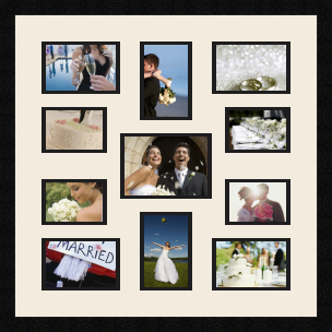 passe partout  4 - 15x10 and 2 - 10x15 and 4 - 13x9 and 1 - 18x13 photos