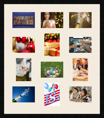 passe partout  8 - 18x13 and 4 - 13x18 photos