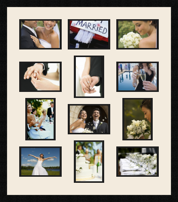 passe partout  8 - 18x13 and 4 - 13x18 photos