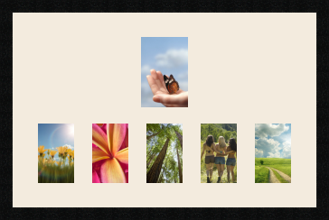 passe partout  1 - 13x18 and 5 - 10x15 photos