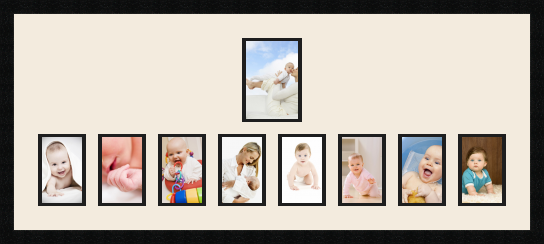 passe partout  1 - 13x18 and 8 - 10x15 photos