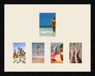 passe partout  1 - 13x18 and 4 - 10x15 photos