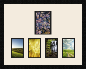 passe partout  1 - 13x18 and 4 - 10x15 photos