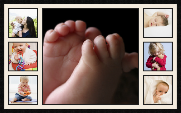 passe partout  6 - 20x20 and 1 - 65x65 photos