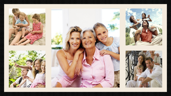 passe partout  4 - 28x28 and 1 - 50x58 photos