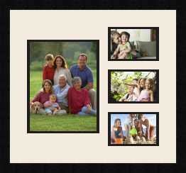 passe partout  1 - 22x28 and 3 - 15x10 photos