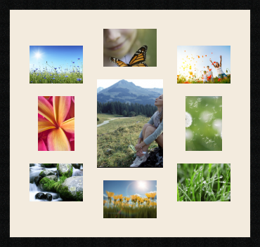 passe partout  6 - 18x13 and 2 - 13x18 and 1 - 22x28 photos