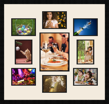 passe partout  6 - 18x13 and 2 - 13x18 and 1 - 22x28 photos