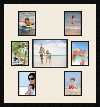 passe partout  6 - 13x18 and 1 - 25x20 photos