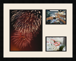 passe partout  1 - 28x35 and 2 - 18x13 photos