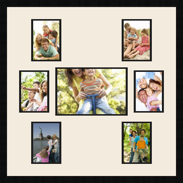 passe partout  6 - 13x18 and 1 - 30x20 photos