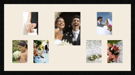 passe partout  6 - 13x18 and 1 - 20x25 photos