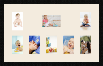 passe partout  7 - 10x15 and 1 - 15x10 photos