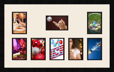 passe partout  7 - 10x15 and 1 - 15x10 photos