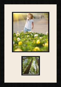 passe partout  1 - 25x27 and 1 - 13x13 photos