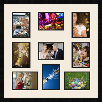 passe partout  5 - 13x18 and 4 - 18x13 photos