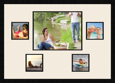 passe partout  4 - 13x13 and 1 - 35x28 photos