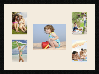 passe partout  4 - 13x18 and 1 - 25x20 photos