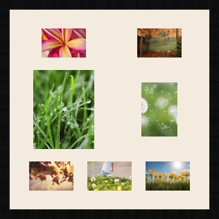 passe partout  5 - 15x10 and 1 - 20x25 and 1 - 13x18 photos