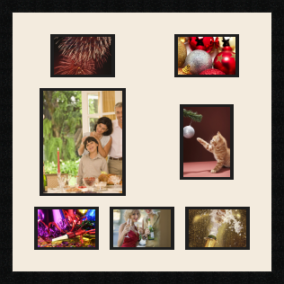 passe partout  5 - 15x10 and 1 - 20x25 and 1 - 13x18 photos