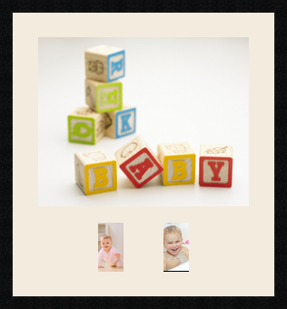 passe partout  1 - 50x40 and 2 - 8x13 photos