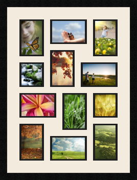 passe partout  6 - 10x15 and 4 - 15x10 and 2 - 10x10 photos