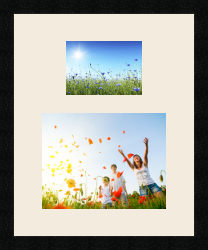 passe partout  1 - 18x13 and 1 - 28x22 photos