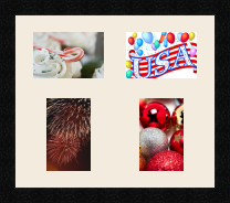 passe partout  2 - 15x10 and 2 - 10x15 photos