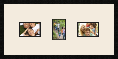 passe partout  2 - 15x10 and 1 - 10x15 photos