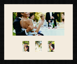 passe partout  1 - 38x18 and 3 - 7x9 photos