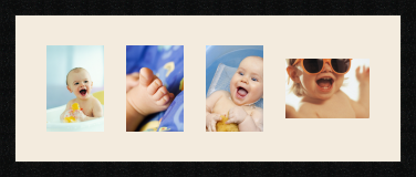 passe partout  3 - 13x18 and 1 - 18x13 photos