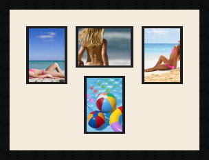 passe partout  3 - 13x18 and 1 - 18x13 photos