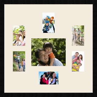 passe partout  5 - 10x15 and 1 - 25x20 and 1 - 15x10 photos