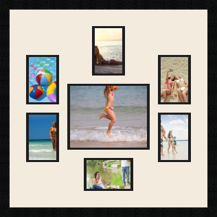 passe partout  5 - 10x15 and 1 - 25x20 and 1 - 15x10 photos