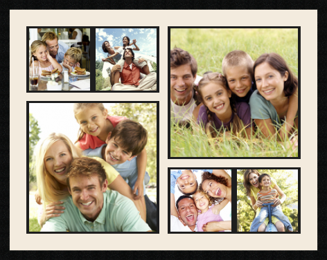 passe partout  4 - 20x20 and 2 - 40x40 photos