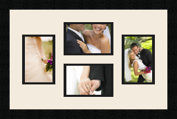 passe partout  2 - 15x10 and 2 - 10x15 photos