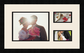 passe partout  1 - 25x20 and 2 - 13x8 photos