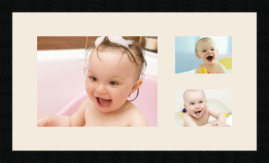 passe partout  1 - 30x23 and 2 - 15x10 photos