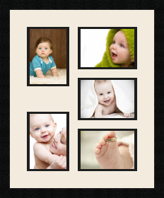 passe partout  2 - 13x18 and 3 - 18x13 photos