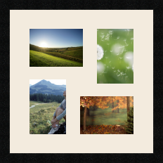 passe partout  2 - 18x13 and 2 - 13x18 photos