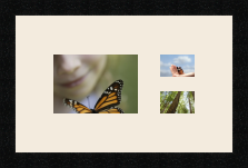 passe partout  1 - 18x13 and 2 - 9x6 photos