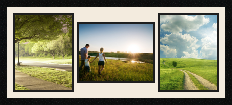 passe partout  2 - 25x33 and 1 - 33x25 photos