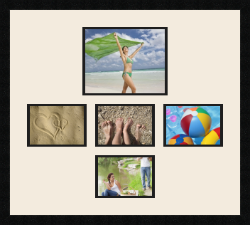 passe partout  1 - 25x20 and 4 - 18x13 photos