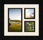 passe partout  1 - 10x17 and 2 - 8x8 photos