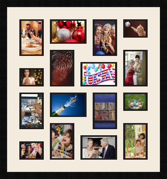 passe partout  8 - 10x15 and 4 - 15x10 and 4 - 10x8 photos