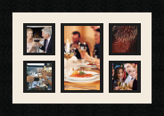 passe partout  4 - 8x8 and 1 - 10x17 photos