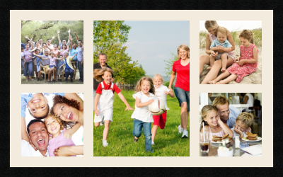 passe partout  4 - 20x20 and 1 - 30x42 photos