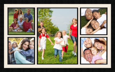 passe partout  4 - 20x20 and 1 - 30x42 photos