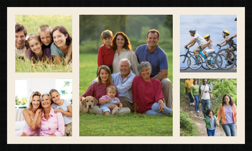 passe partout  4 - 25x25 and 1 - 40x52 photos